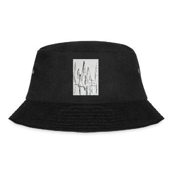 Black and White City Silhouette - Bucket Hat - black - Front - Lela (165cm)