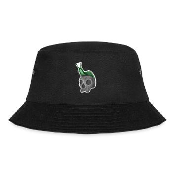 Schädel mit Schnecke - Bucket Hat - Schwarz - Vorne - Lela (165cm)