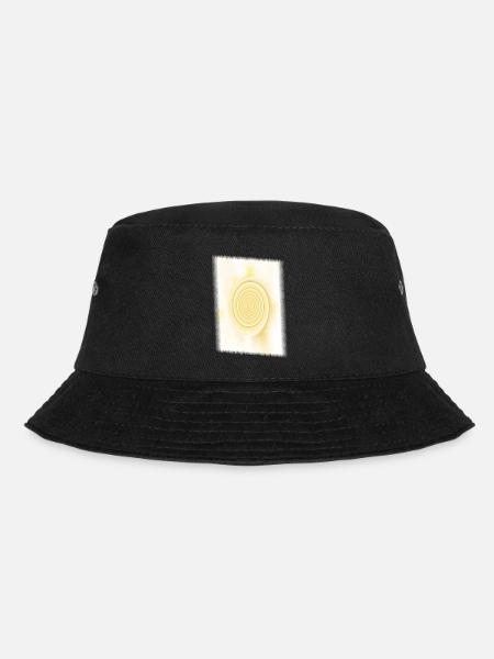 Gelbe Spirale Sonnenkreis - Bucket Hat - Schwarz