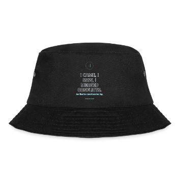 I Merged Conflicts · helle Kleidung - Bucket Hat - Schwarz - Vorne