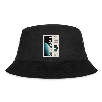Uranus-Orbitaltypographie-Poster - Bucket Hat - Schwarz - Vorne