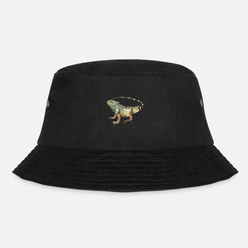 Leguan - Bucket Hat - Schwarz