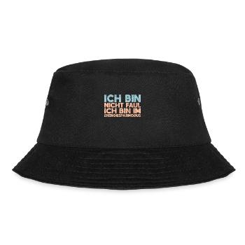Ich Bin Nicht Faul, Ich Bin Im... - Bucket Hat - Schwarz - Vorne - Lela (165cm)