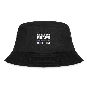 Puerto Rico Flagge | Puerto Ricaner Geschenkideen - Bucket Hat - Schwarz - Vorne - Lela (165cm)