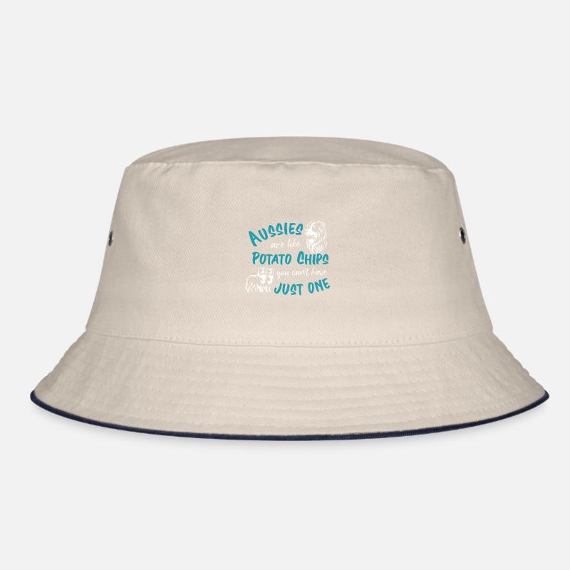 Aussies are like Potato Chips - turquoise Bucket Hat
