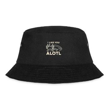 Ich mag dich sehr - Bucket Hat - Schwarz - Vorne - Lela (165cm)
