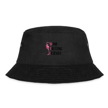 Wein Freunde Wine Tasting Friends - Bucket Hat - black - Front - Lela (165cm)