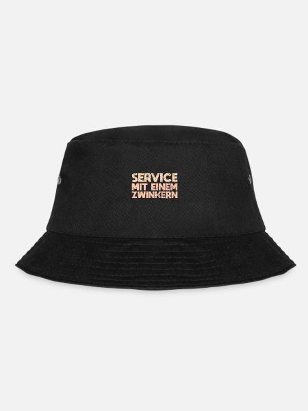 Service Mit Einem Zwinkern - Bucket Hat - Schwarz