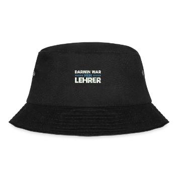 Darwin War Mein Lehrer - Bucket Hat - Schwarz - Vorne - Lela (165cm)