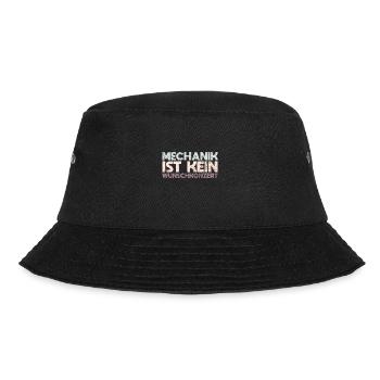 Mechanik Ist Kein Wunschkonzert - Bucket Hat - Schwarz - Vorne - Lela (165cm)