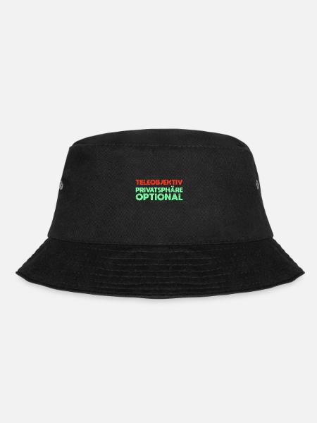 Teleobjektiv, Privatsphäre Optional - Bucket Hat - Schwarz