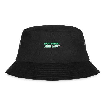 Nicht Perfekt, Aber Läuft - Bucket Hat - Schwarz - Vorne - Lela (165cm)