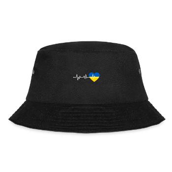 Heartbeat Ukraine - Bucket Hat - Schwarz - Vorne - Lela (165cm)