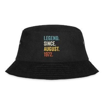 50 Years Old Legend Since August 1972 50th - Bucket Hat - black - Front - Lela (165cm)