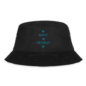 ALLES GUTE ZUM GEBURTSTAG!. ALLES GUTE ZUM GEBURTSTAG!. JAHRESTAG. - Bucket Hat - Schwarz - Vorne - Lela (165cm)