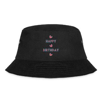 HAPPY BIRTHDAY. HAPPY BIRTHDAY. ANNIVERSARY. - Bucket Hat - black - Front - Lela (165cm)