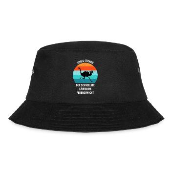 Strauß Ostrich Vogel Strauß Ornithologie - Bucket Hat - Schwarz - Vorne - Lela (165cm)