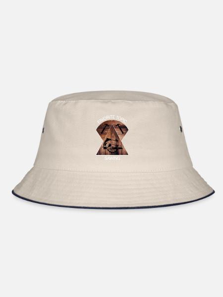 Carpenter, carpenter, carpenter, carpenter, craftsman, wood - Bucket Hat - ecru/navy - Front