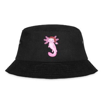 Süßer Weihnachts-Axolotl - Bucket Hat - Schwarz - Vorne - Lela (165cm)