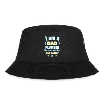 Dad plumber, gift father's day, christmas - Bucket Hat - black - Front - Lela (165cm)