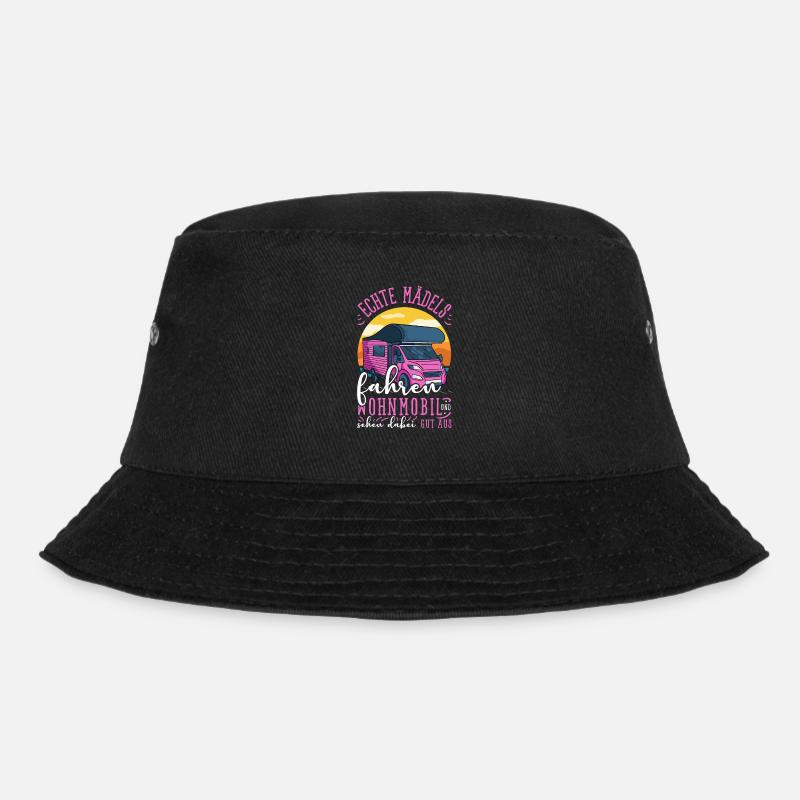 Echte Mädels fahren Wohnmobil | Camping Camper - Bucket Hat - Schwarz