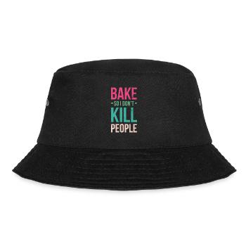 Baking so that I don't have people for bakers or - Bucket Hat - black - Front - Lela (165cm)