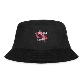 Beste Nanny Aller Zeiten Für Großmutter Oma - Bucket Hat - Schwarz - Vorne - Lela (165cm)