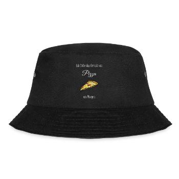 Ich liebe den Geruch von Pizza am Morgen - Bucket Hat - Schwarz - Vorne - Lela (165cm)