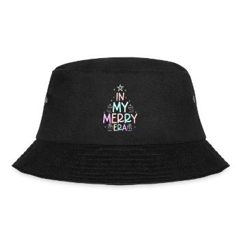 Weihnachten Xmas Spruch Winter In My Merry Era - Bucket Hat - Schwarz - Vorne - Lela (165cm)