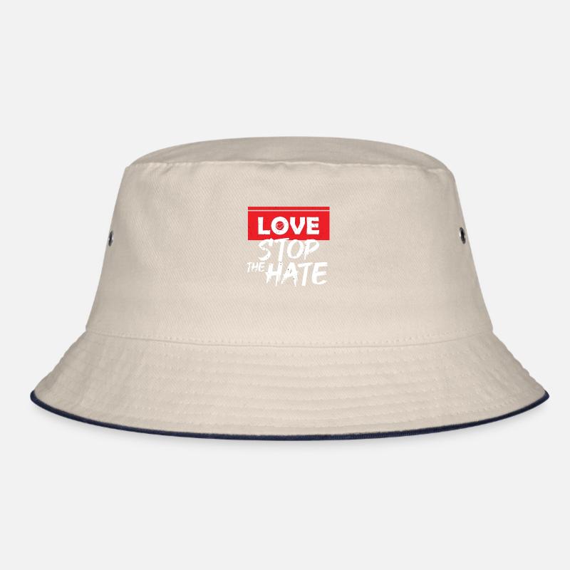 Love Stops Hate Injustice Racism Bucket Hat
