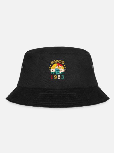Anniversaire Cadeau Rétro Janvier 1983 Millésime - Bob - noir