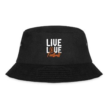 leben lieben football - Bucket Hat - Schwarz - Vorne - Lela (165cm)