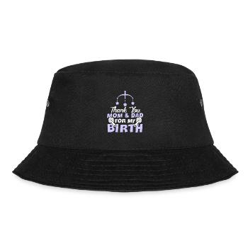 danke mama papa baby - Bucket Hat - Schwarz - Vorne - Lela (165cm)