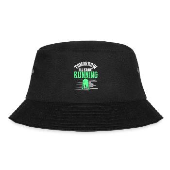 starte morgen rennen - Bucket Hat - Schwarz - Vorne - Lela (165cm)