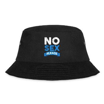 Bitte kein Sex - Bucket Hat - Schwarz - Vorne - Lela (165cm)