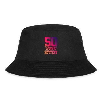 50 geburtstag - Bucket Hat - Schwarz - Vorne - Lela (165cm)