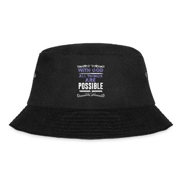 Bible God Everything Possible - Bucket Hat - black - Front - Lela (165cm)