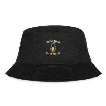 vegan mädchen - Bucket Hat - Schwarz - Vorne - Lela (165cm)