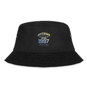 1997 awesome since - Bucket Hat - Schwarz - Vorne - Lela (165cm)