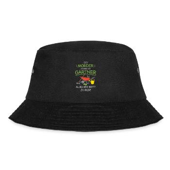Garten Outfit Der Mörder ist immer der Gärtner - Bucket Hat - Schwarz - Vorne - Lela (165cm)