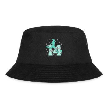 14. Geburtstag Fussball Fussballspielerin - Bucket Hat - Schwarz - Vorne - Lela (165cm)