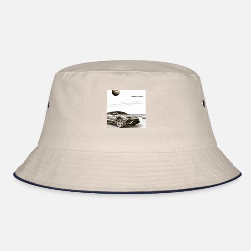 SUV on the beach Bucket Hat