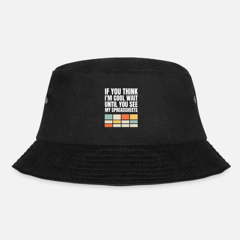 Lustiger Aktuar Statistiker lieben Tabellenkalkulationen - Bucket Hat - Schwarz