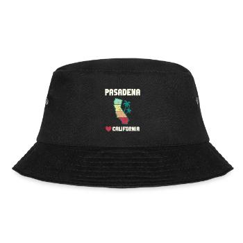 Retro Love Pasadena California CA Cali Vintage - Bucket Hat - Schwarz - Vorne - Lela (165cm)