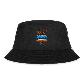 Opa Nicht Nur Der Hammer Sondern Werkzeugkasten - Bucket Hat - Schwarz - Vorne - Lela (165cm)
