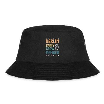 Berlin Party Crew - Bucket Hat - Schwarz - Vorne - Lela (165cm)