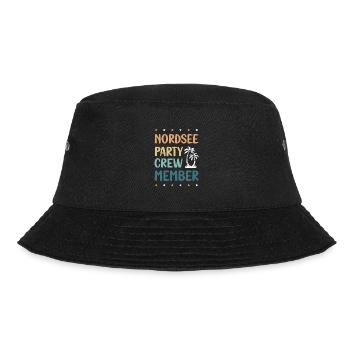 Nordsee Party Crew - Bucket Hat - Schwarz - Vorne - Lela (165cm)