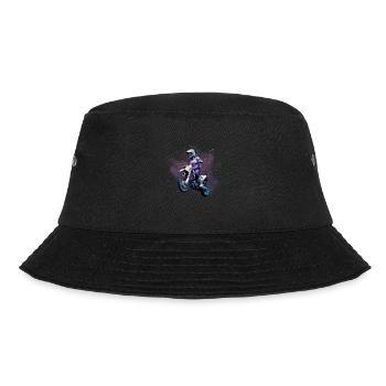 Motocross Bikerin Motorradfahrerin Supemoto - Bucket Hat - Schwarz - Vorne - Lela (165cm)