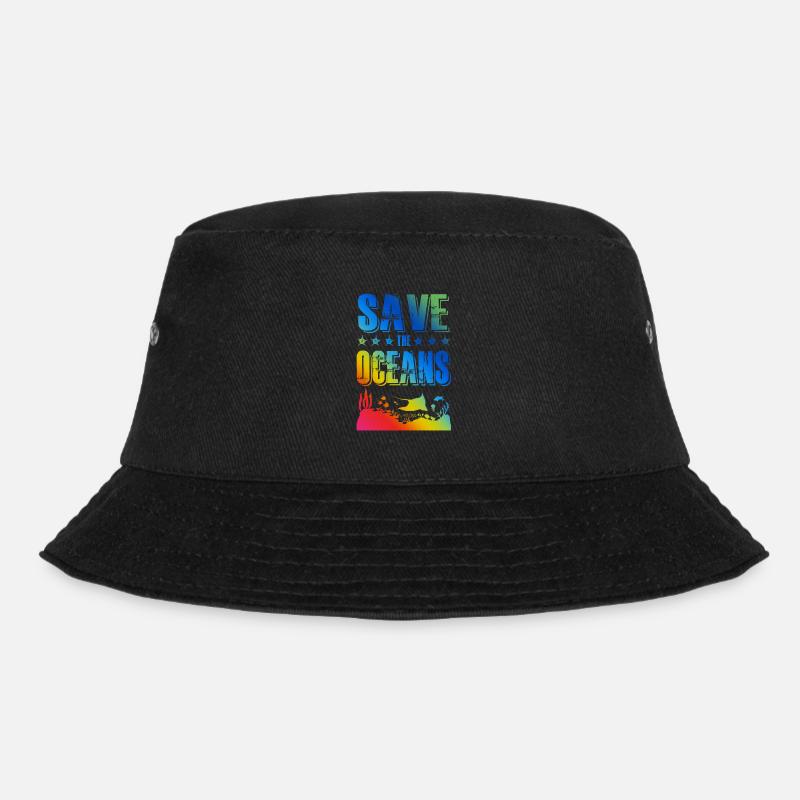 save the ocean - Bucket Hat - Schwarz