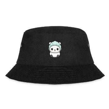 Polar Bear Winter Polar Bear Animal Comic - Bucket Hat - black - Front - Lela (165cm)